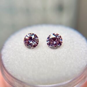 💖 0.83 CTW MOISSANITE Pink Diamond Pair | Fiery Sparkle | Perfect for Earrings